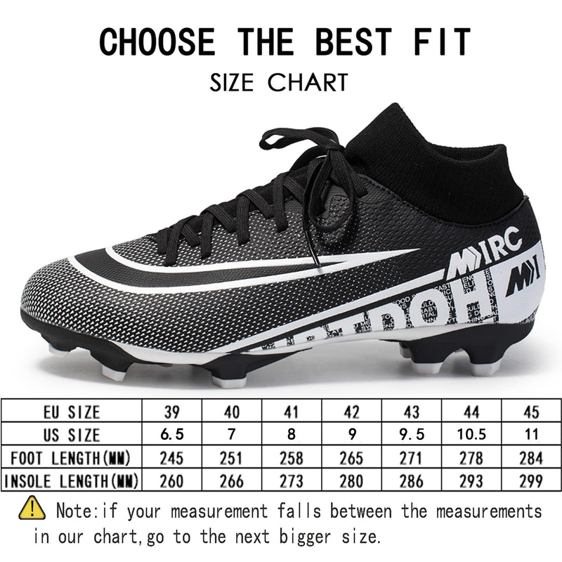 Zquaus Mens Cleats Football,Walking Athletic Soccer Shoes,Ag Cleats Outdoor Training 9.5 M1-black - BeesActive Australia