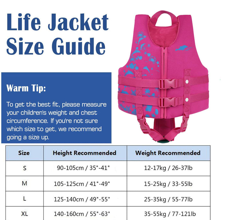 [AUSTRALIA] - IvyH Kids Swimming Vest - Children Kids Float Life Jacket Vest Swimming Training Floating Swimsuit Buoyancy Swimwear Swimming Aid Vest Pink X-Large 