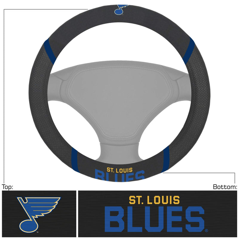 FANMATS 17189 NHL - St. Louis Blues Steering Wheel Cover Black 15" x 15"/Small - BeesActive Australia