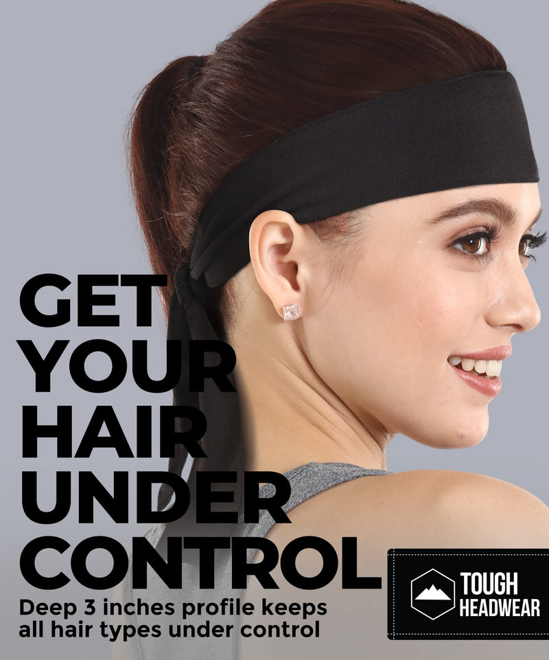 Tie Headband - Sports Head Ties for Men, Women, Kids - Ninja, Karate, Tennis, Pirate Head Band & Bandana - Athletic Sweatband/Hair Band for Basketball, Softball, Running, Workout - Sweat Wicking Midnight Black - BeesActive Australia