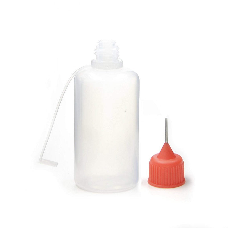 AKORD 5pcs x Empty Plastic Squeezable Liquid Glue Dropper Filling Bottles Needle Tip LDPE (30ml), White - BeesActive Australia