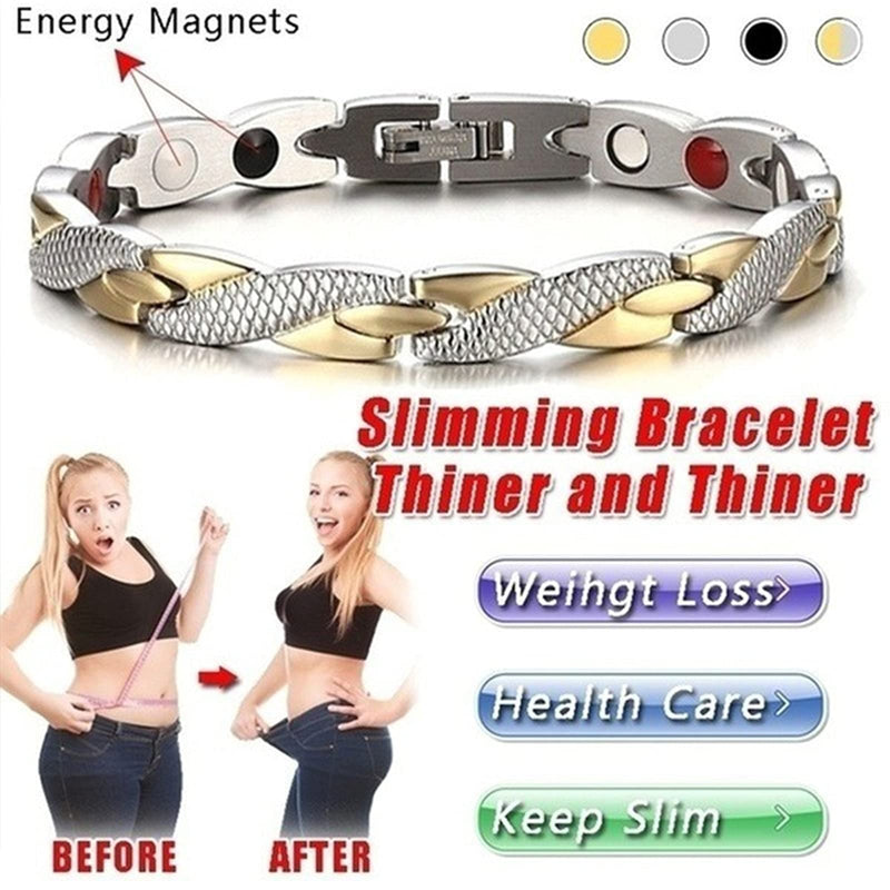WDYY Elegant Therapy Fit Plus Bracelet, Slimming Weight Loss Anti-fatigue Bracelet for Men Women (Silver) - BeesActive Australia