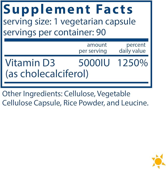 Vital Nutrients Vitamin D3 5000 iU 90 Capsule [Parallel Import Product] - BeesActive Australia