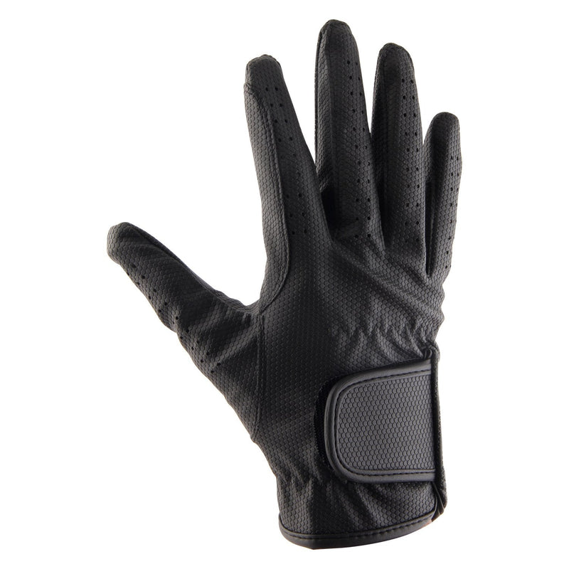 Allness Leather Adults Men Gents Horse Equestrian Polo Bike Bicycle Riding Black Gloves Large - BeesActive Australia
