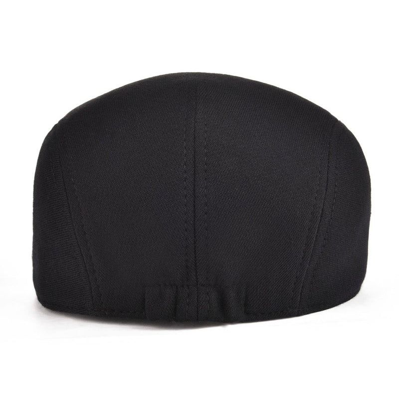 VOBOOM Men's Cotton Flat Ivy Gatsby Newsboy Driving Hat Cap Black - BeesActive Australia