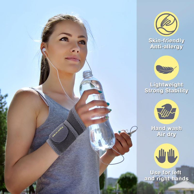 Vigorwise Wrist Brace, Breathable Nylon Wrist Support Brace Fits Left Right Hand, Wrist Brace for Carpal Tunnel, Compression Wrist Brace for Tendonitis Carpal Tunnel Relief - BeesActive Australia