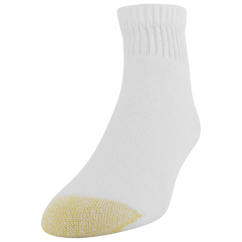 Gold Toe Men's 656p Cotton Quarter Athletic Socks, Multipairs Large White (6-pairs) - BeesActive Australia