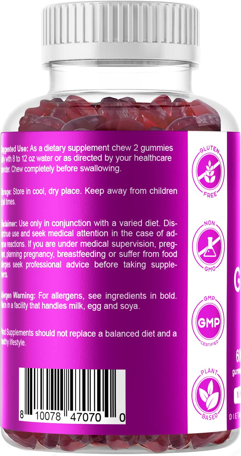 Vitamatic Biotin Gummies 10,000 mcg for Stronger Hair, Skin & Nails - 60 Vegan Gummies - Also Called Vitamin B7 - BeesActive Australia