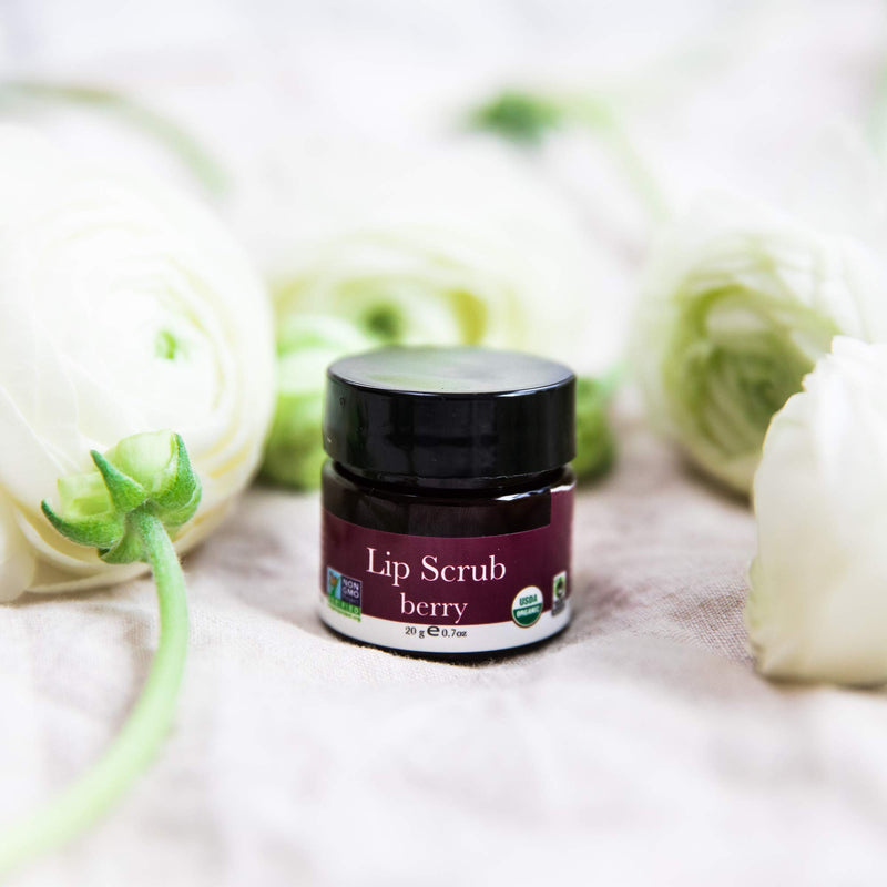 Organic Lip Scrub - Berry Sugar Scrub, Lip Scrubs Exfoliator & Moisturizer, Lip Care Exfoliating Scrub and Lip Moisturizer for Chapped Lips, Lip Repair for Soft Lips, Best Gift or Stocking Stuffer .7 Ounce - BeesActive Australia