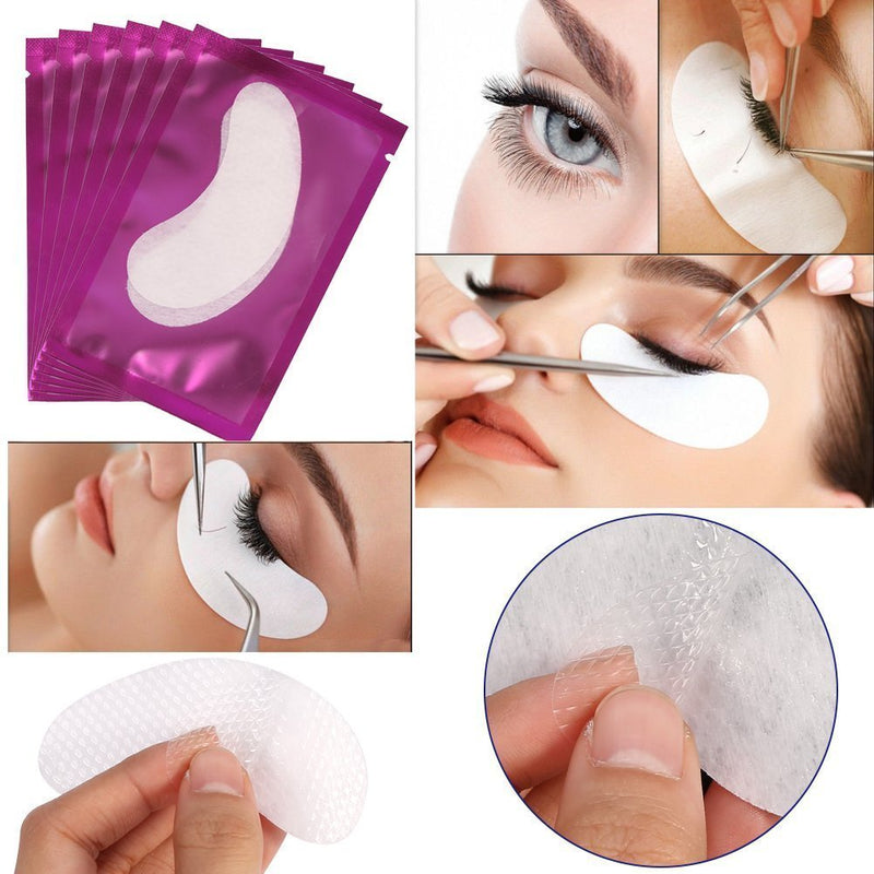 50Pairs Under Eye Gel Patches, Lint Free Under Eye Pads Hydrogel & Collagen Eye Moisture Mask for Eyelash Tinting & Lash Extension Makeup Beauty Tool for Pro Salon and Individual Use (purple) - BeesActive Australia