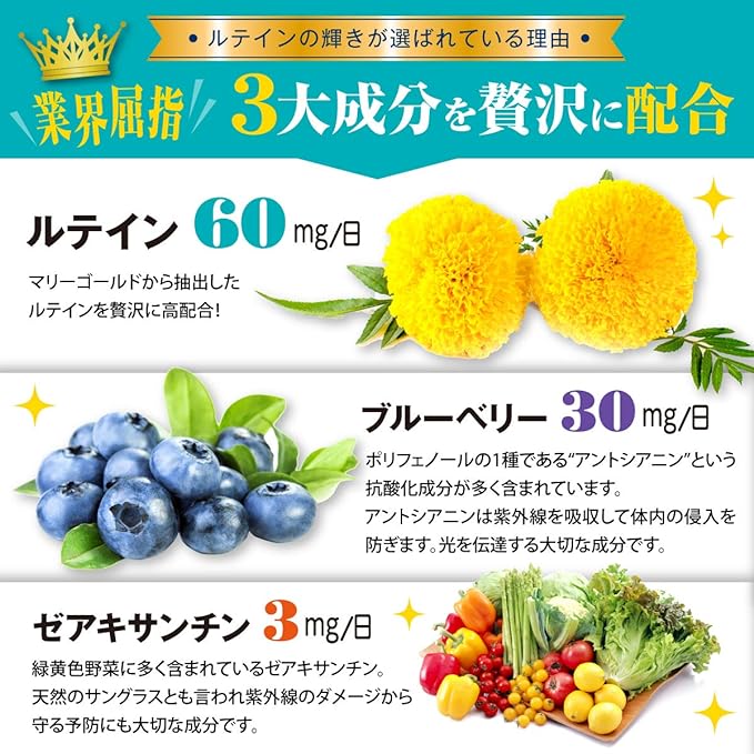 Brightness of Lutein High Lutein Blueberry Zeatisanthin Astaxanthin Vitamin Omega 30 days supply - BeesActive Australia