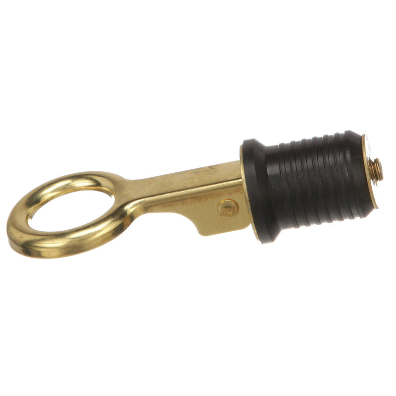 Attwood 7524A7 Snap-Handle Drain Plug, For 1-Inch-Diameter Drains, Locks in Place, Brass Handle, Rubber Plug - BeesActive Australia
