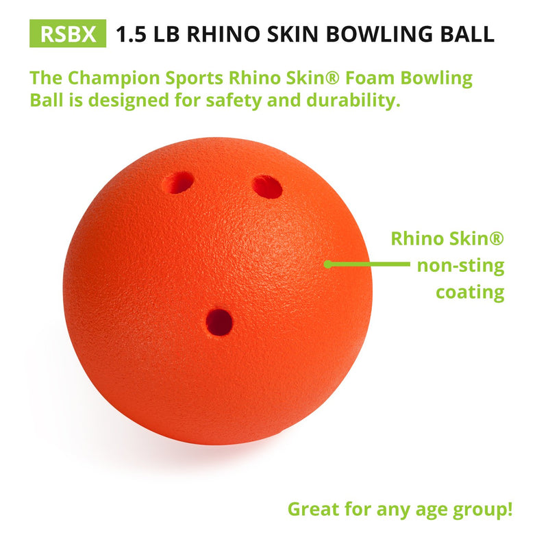 [AUSTRALIA] - Champion Sports Foam Bowling Ball: Rhino Skin Soft Ball for Training & Kids Games 