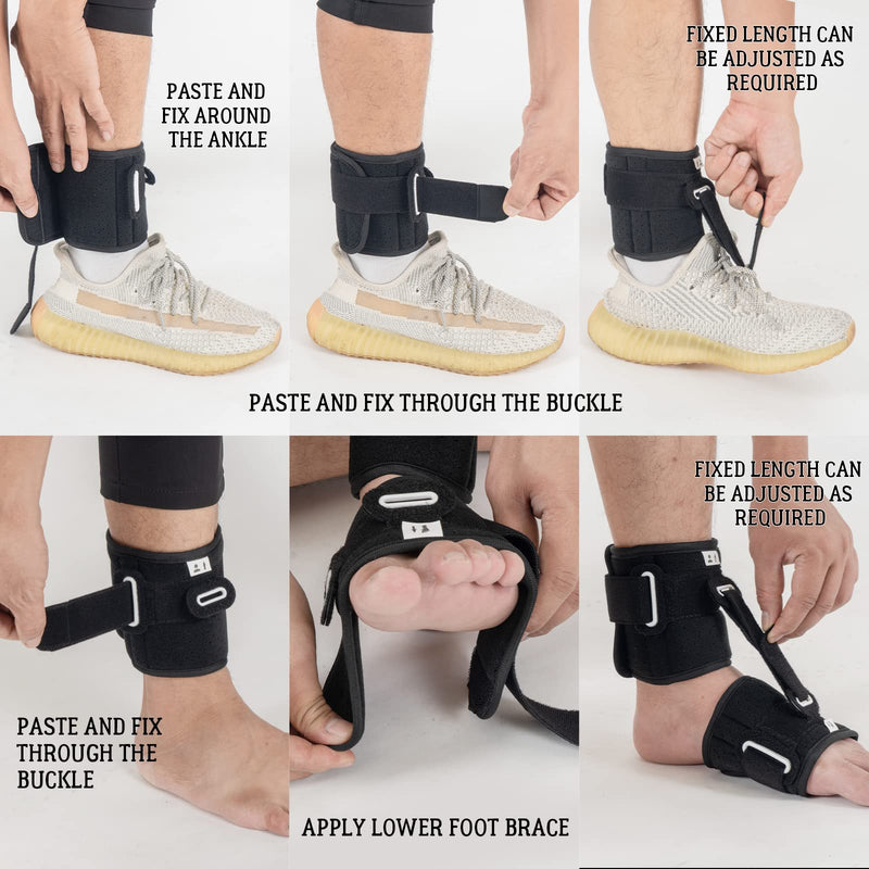 Tairibousy Foot Up AFO Foot Drop Brace Adjustable Ankle Foot Orthosis Support for Men & Women and Kids - Improve Walking Gait, Achilles Tendon, Hemiplegia, Stroke & Pain Relief - Left & Right Foot Breathable - BeesActive Australia