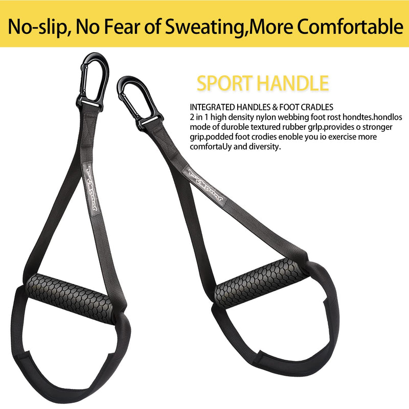 Resistance Band Handles,Cable Machine Handles,Home Gym Accessories for Arm and Leg Exercise,Exercise Handles for Cable Machine,Cable Attachments for Gym:Upgrade D Handle Pulldown Gym Handles. - BeesActive Australia
