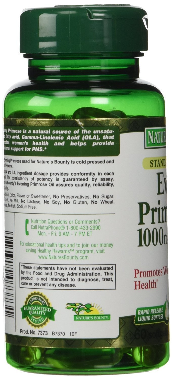 Nature's Bounty Nature's Bounty Evening Primrose Oil, 1000mg, 240 Softgels (4 X 60 Count Bottles),, 60 Count () - BeesActive Australia