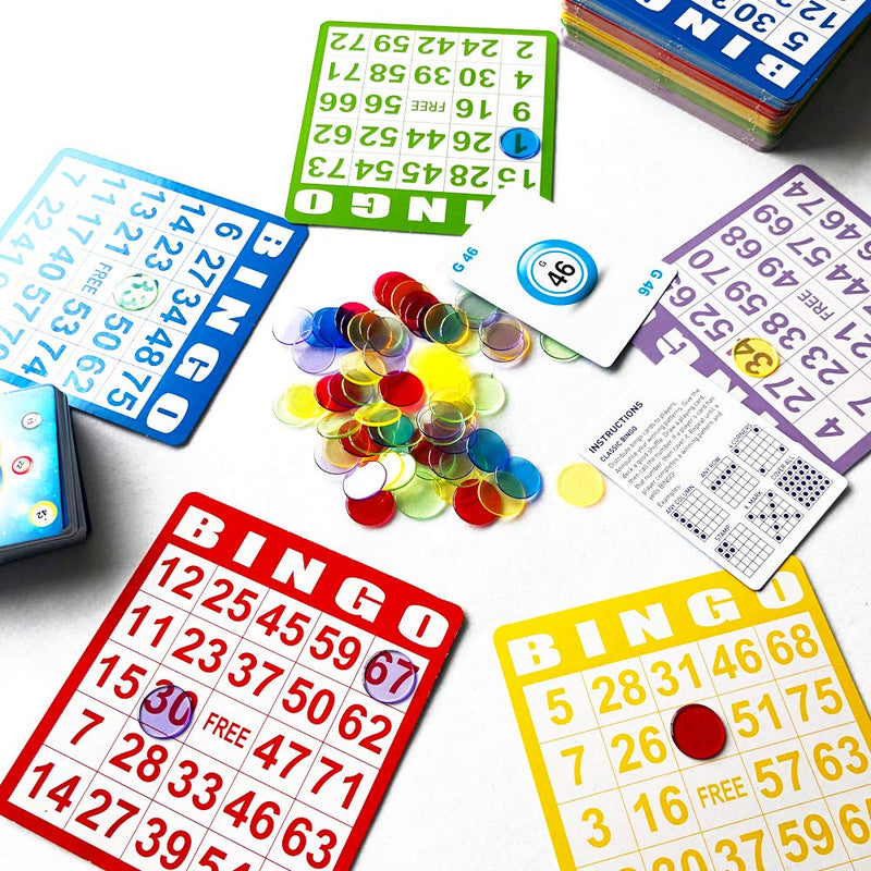 Yuanhe Complete Bingo Game Set with 50 Bingo Cards, 500 Colorful ...