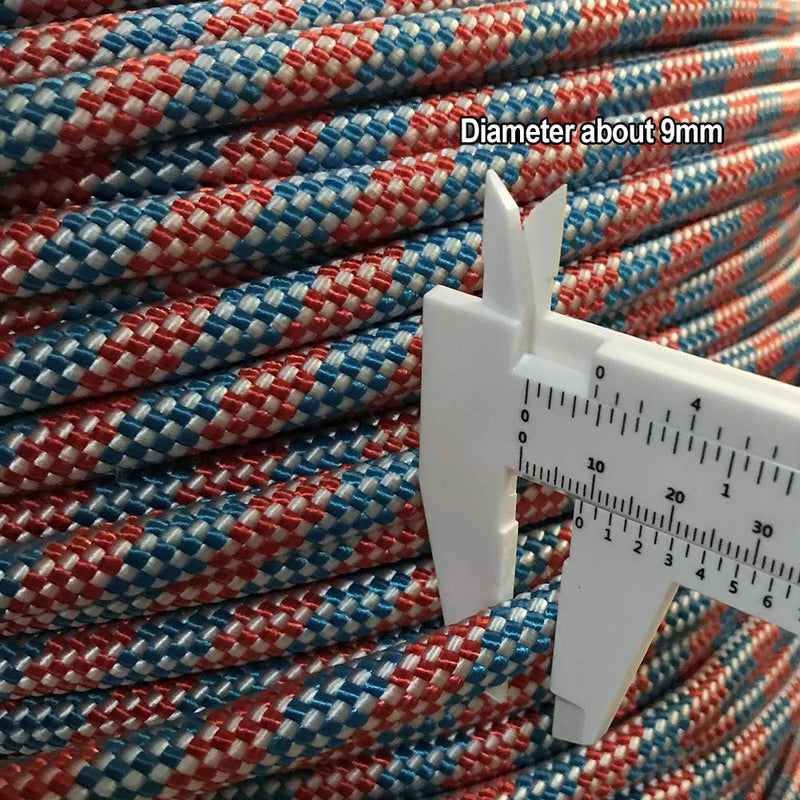 DESERT & FOX Outdoor Emergency Rope,Camping Ropes Climbing Ropes Diameter 9mm 10m/20m/30m/50m Wear Resistant High Strength Hiking Accessory Tool Blue 10m/32.8ft - BeesActive Australia