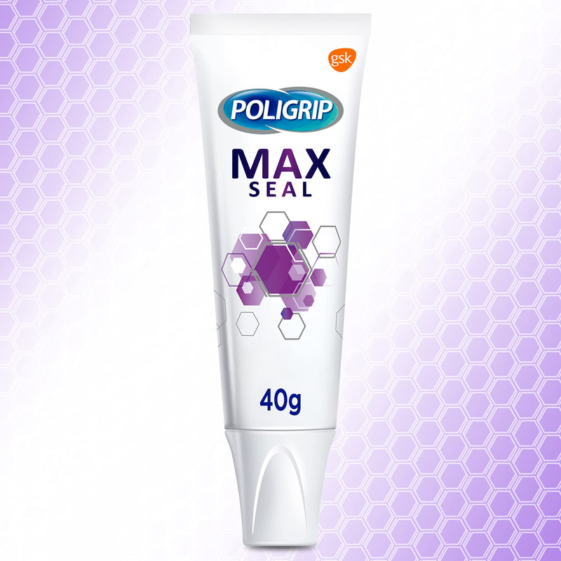 Poligrip Denture Adhesive, Max Hold and Seal Denture Adhesive Cream, 40g, Pack of 6 40 g (Pack of 6) - BeesActive Australia
