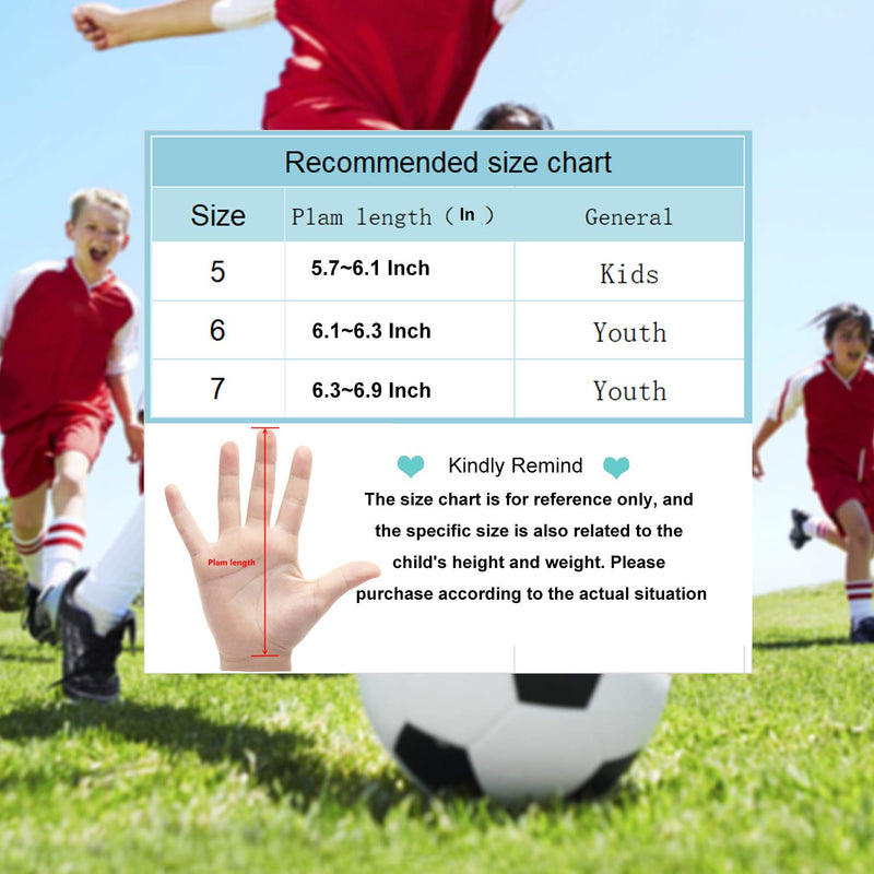 Sportout Kids Goalkeeper Gloves, Soccer Gloves with Double Wrist Protection and Non-Slip Wear Resistant Latex Material to Give Protection to Prevent Injuries Green 8 - BeesActive Australia