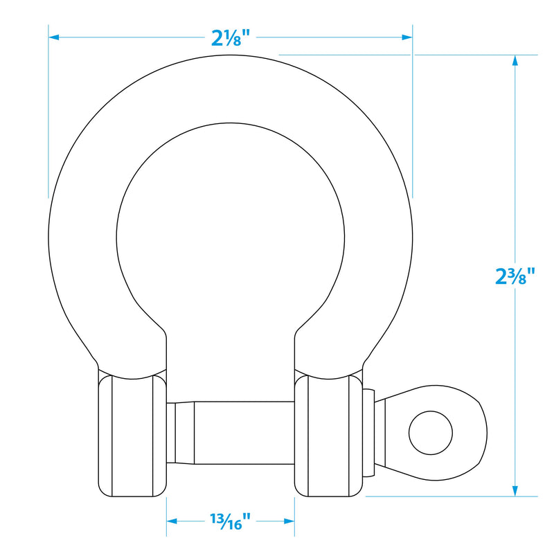 [AUSTRALIA] - SEACHOICE Stainless Steel Anchor Shackle 3/8" 43181 