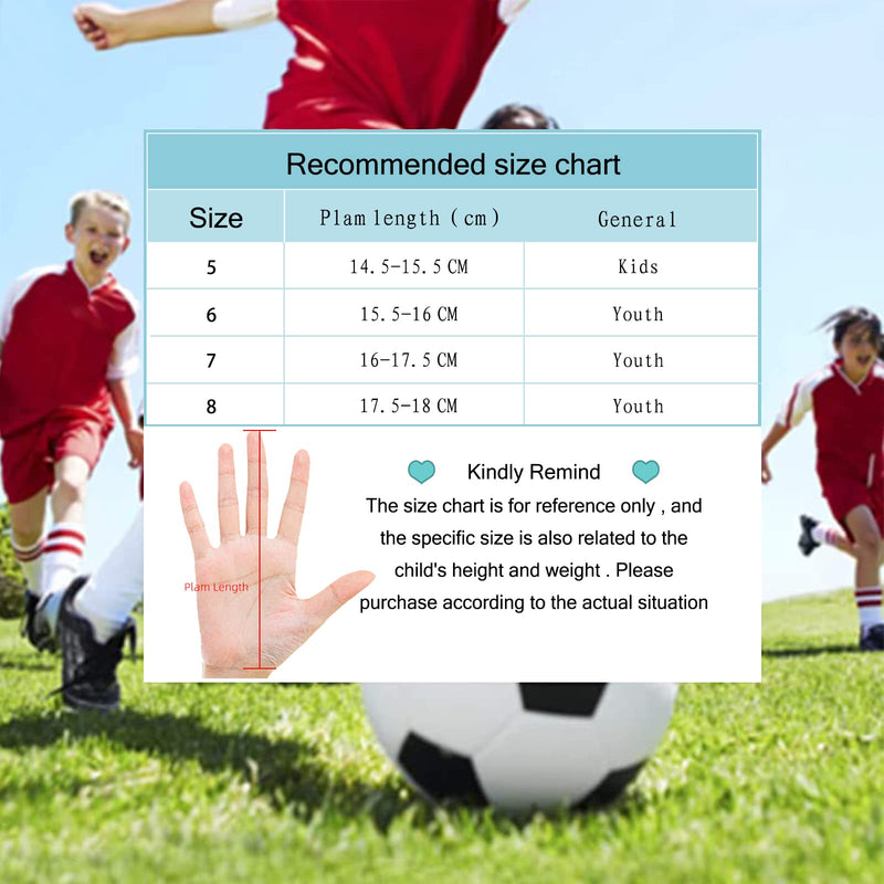 Sportout Kids Goalkeeper Gloves, Soccer Gloves with Double Wrist Protection and Non-Slip Wear Resistant Latex Material to Give Protection to Prevent Injuries Purple 7 - BeesActive Australia