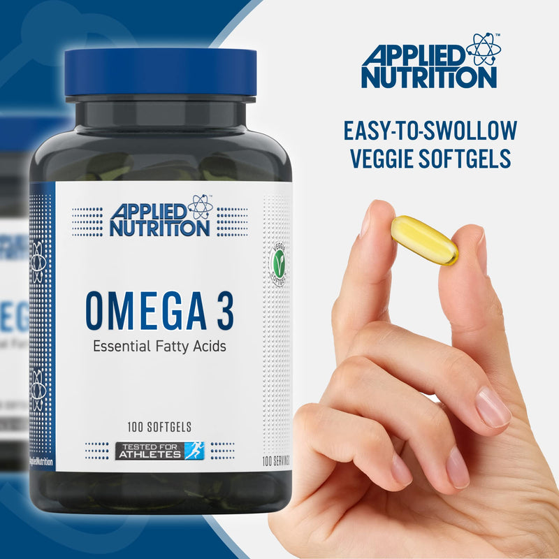 Applied Nutrition Omega 3 - Omega Fish Oil 1000mg, 180mg EPA & 120mg DHA per Softgel, Made in The UK (100 Soft-Gels) - BeesActive Australia