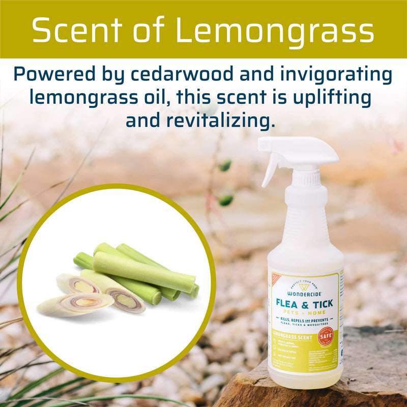 Wondercide - Flea, Tick and Mosquito Spray for Dogs, Cats, and Home - Flea and Tick Killer, Control, Prevention, Treatment - with Natural Essential Oils - Powered by Plants - Pet and Family Safe - 4 oz 2-Pack Cedarwood & Lemongrass - BeesActive Australia