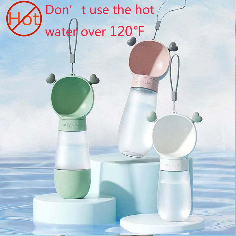 Yeduzyn Dog Water Bottles with Strap for Walking Dog Water Cup for Walking Dog Water Bottle Drinking Water Green Drinking 12oz and Feeding 8oz - BeesActive Australia