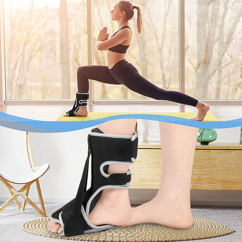 WOSHSHEN Plantar Fasciitis Night Splint, Adjustable Plantar Fasciitis Relief Night Splint for Women & Men, Relief Brace for Plantar Fasciitis Relief, Achilles Tendonitis and Foot Drop (Black, Large) Black - BeesActive Australia