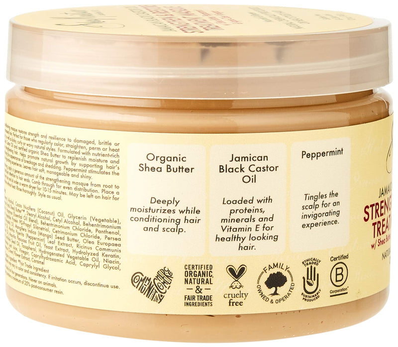 Shea Moisture amaican Black Castor Oil Strengthen Grow and Restore Treatment Masque, 12oz - BeesActive Australia