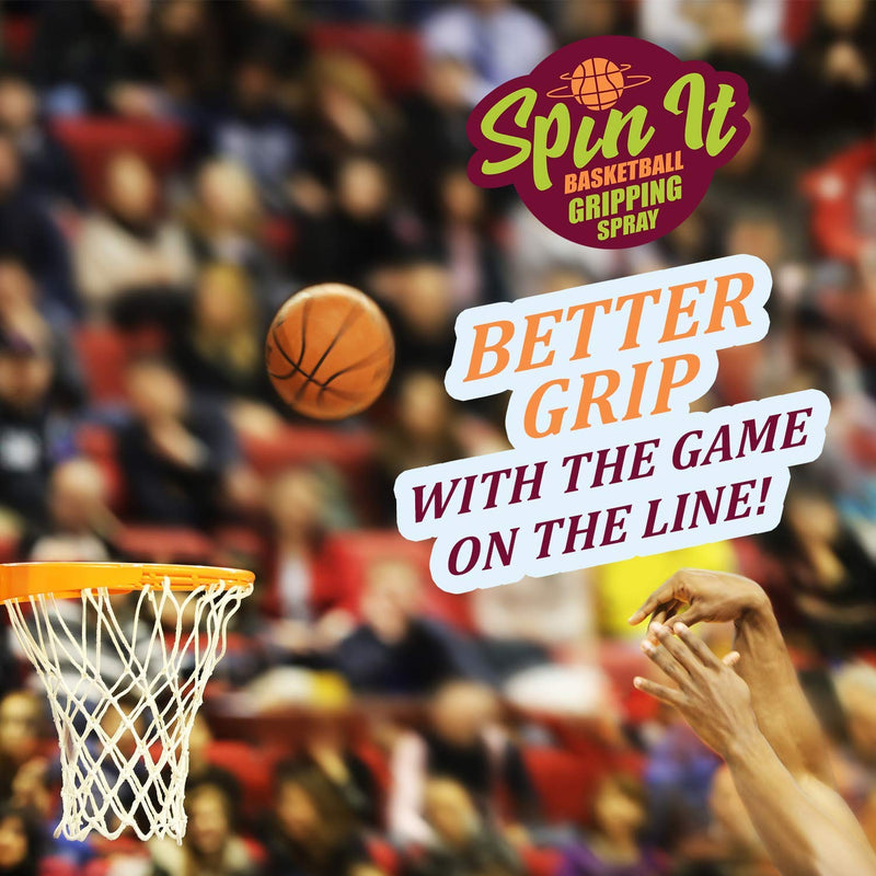 Spin-iT Basketball Hand Grip Spray | Better Grip for Indoor Basketball & Outdoor Basketball | Compliment to all your Basketball Accessories | Essential in Basketball Training for Youth Basketball 2 oz - BeesActive Australia