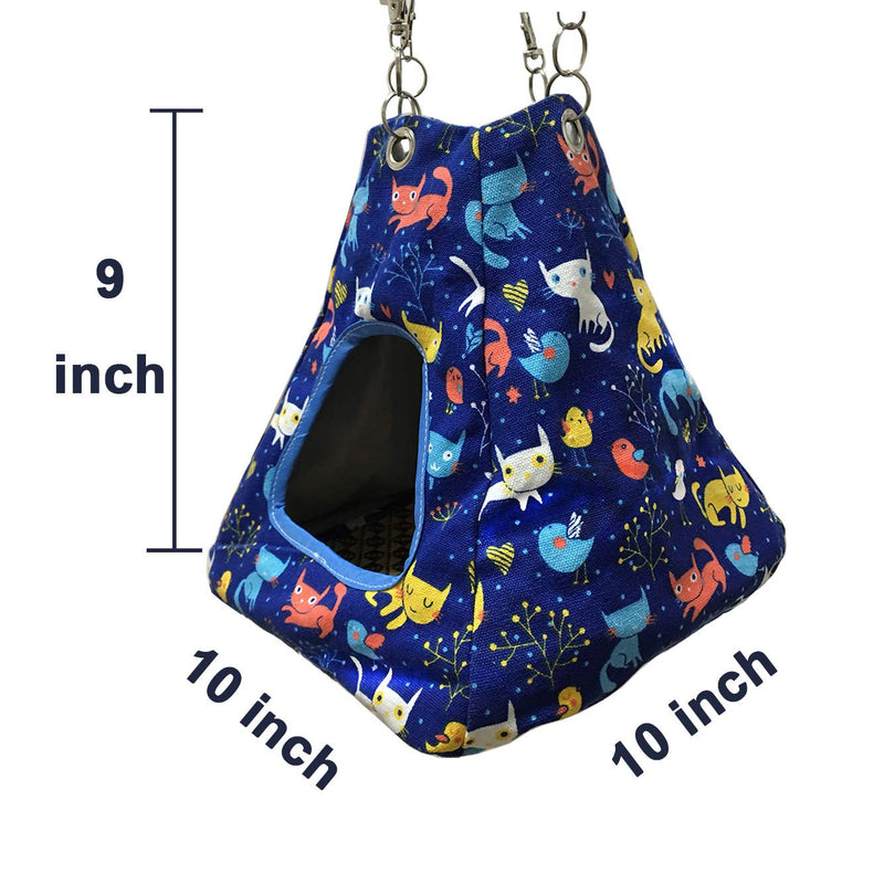 FULUE Small Animal Ferret Rat Guinea Pig Degu Gerbil Mice Hamster Chincilla Hammock Sleeper Cage Accessories blue Tent - BeesActive Australia