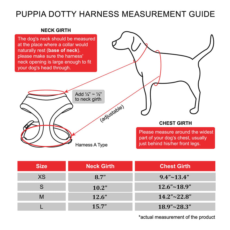 Puppia Dotty Harness A Pink Small - BeesActive Australia