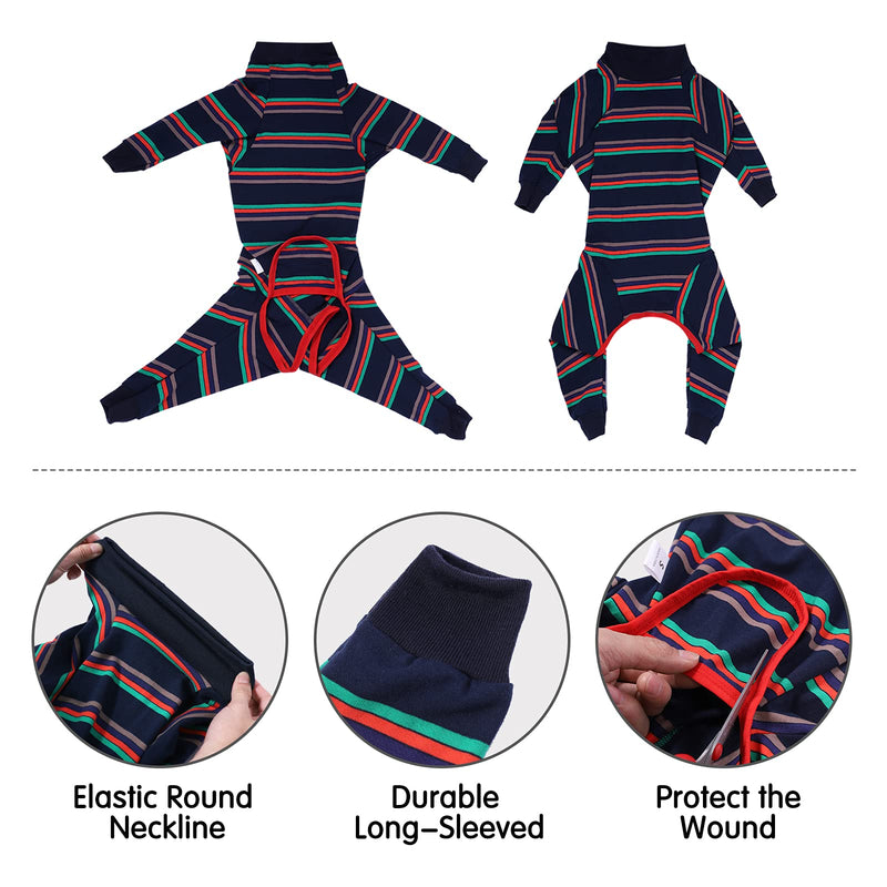 Dog Recovery Suit Abdominal Wound After Surgery Wear Prevent Licking Wounds E-Collar & Cone Alternatives Postoperative Shirt Dog Pajamas Long Sleeve Prevent Shedding X-Large (Pack of 1) Blue - BeesActive Australia