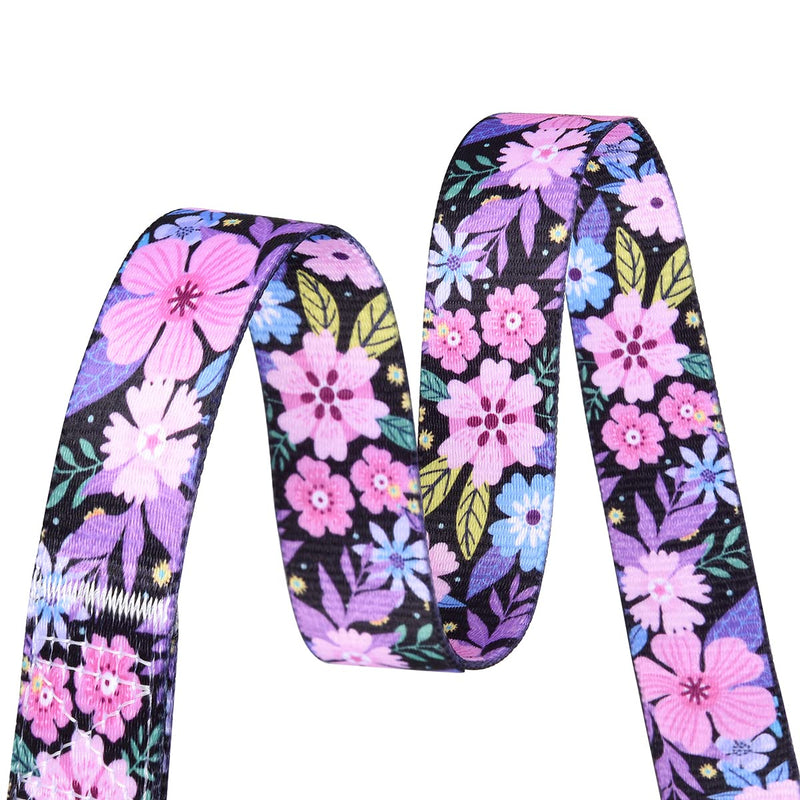 Mihqy Dog Collar with Bohemia Floral Tribal Geometric Patterns - Soft Ethnic Style Collar Adjustable for Small Medium Large Dogs M (Neck 12.9-21.6", Width 3/4") Floral Pink - BeesActive Australia