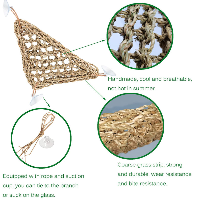 Hamiledyi Reptile Moss Cave Hide,Crested Gecko Habitat Hammock Green Moss Accessories Plastic Terrarium Plant Vines for Small Bearded-Dragon,Snakes,Chameleon Climbing Hibernation Sleeping - BeesActive Australia
