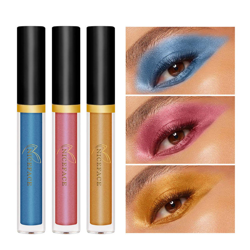 Glitter Liquid Eyeliner, COOSA 10 Colors Waterproof Shimmer Colorful Eyeliners Silver Gold Lasting Sparkling Glitter Eyeshadow (10 PCS) - BeesActive Australia