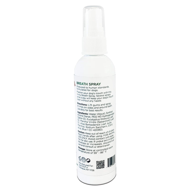 Lillian Ruff Dog Breath Freshener Dental Care Spray - Dog Oral Health Teeth Cleaning Formula Targets Bad Dog Breath, Plaque & Tartar Build-Up, Supports Oral Care, Gum Health & Immune System. 4oz - BeesActive Australia