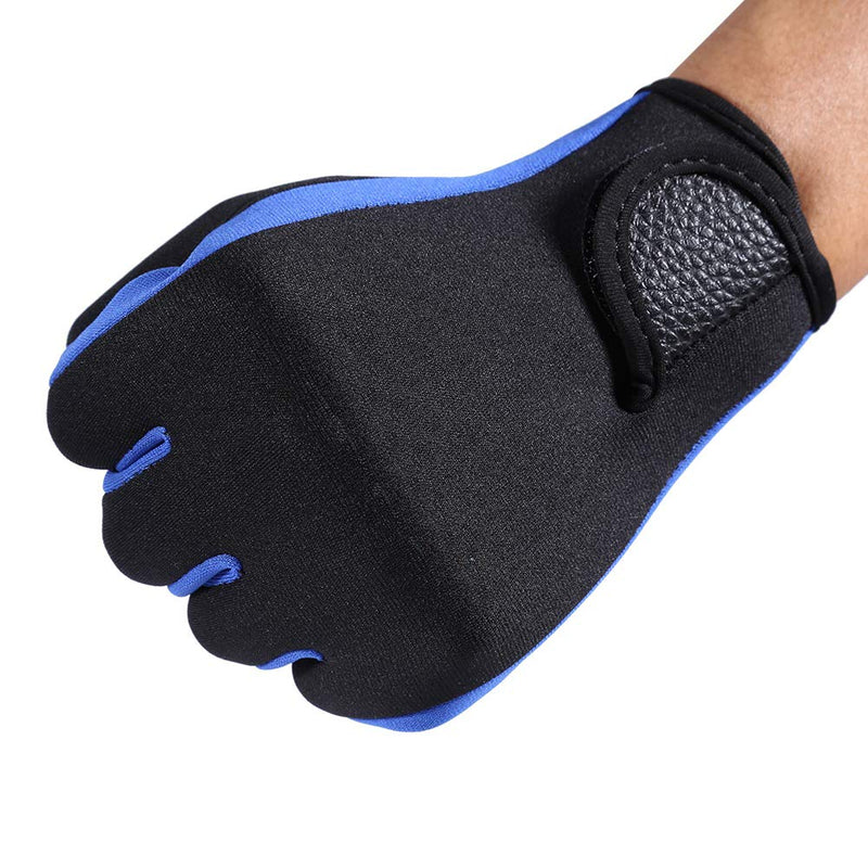 Diving Gloves Neoprene Wetsuits Five Finger Gloves Anti Slip Flexible Thermal Material for Snorkeling Swimming Surfing Sailing Kayaking Diving Blue Medium - BeesActive Australia