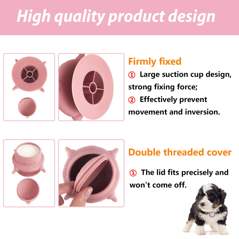 Puppy bottles for nursing,Puppy milk feeders for multiple puppies nipple,Puppy Feeder Milk Bowl,4 Nipples Silicone Puppy Nursing Station,Feeder Bowl for Kittens, Puppies,Capacity 240ml（Pink） - BeesActive Australia