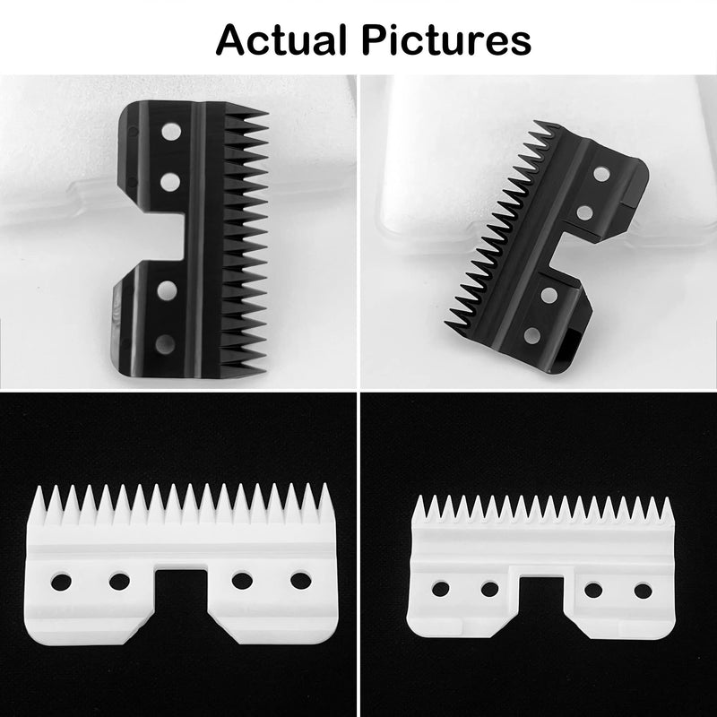 3pcs Oster Fast Feed Clipper Ceramic Blade - Pet Dog Cat Grooming Clipper Replacement Blades, for A5 Trimmer Series, for Andis 18 Teeth Detachable Ceramic Blade Part, for Wahl KM2 KM5 KM10 - BeesActive Australia
