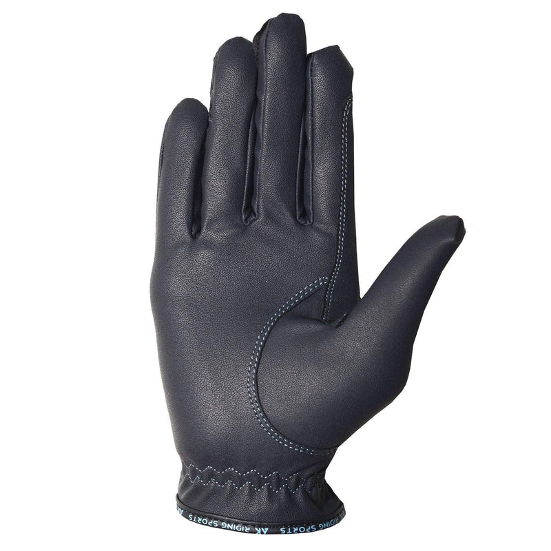AK Horse Riding Gloves Ladies, Men & Kids Equestrian Gloves with Stones AKRS-6710 Medium White - BeesActive Australia