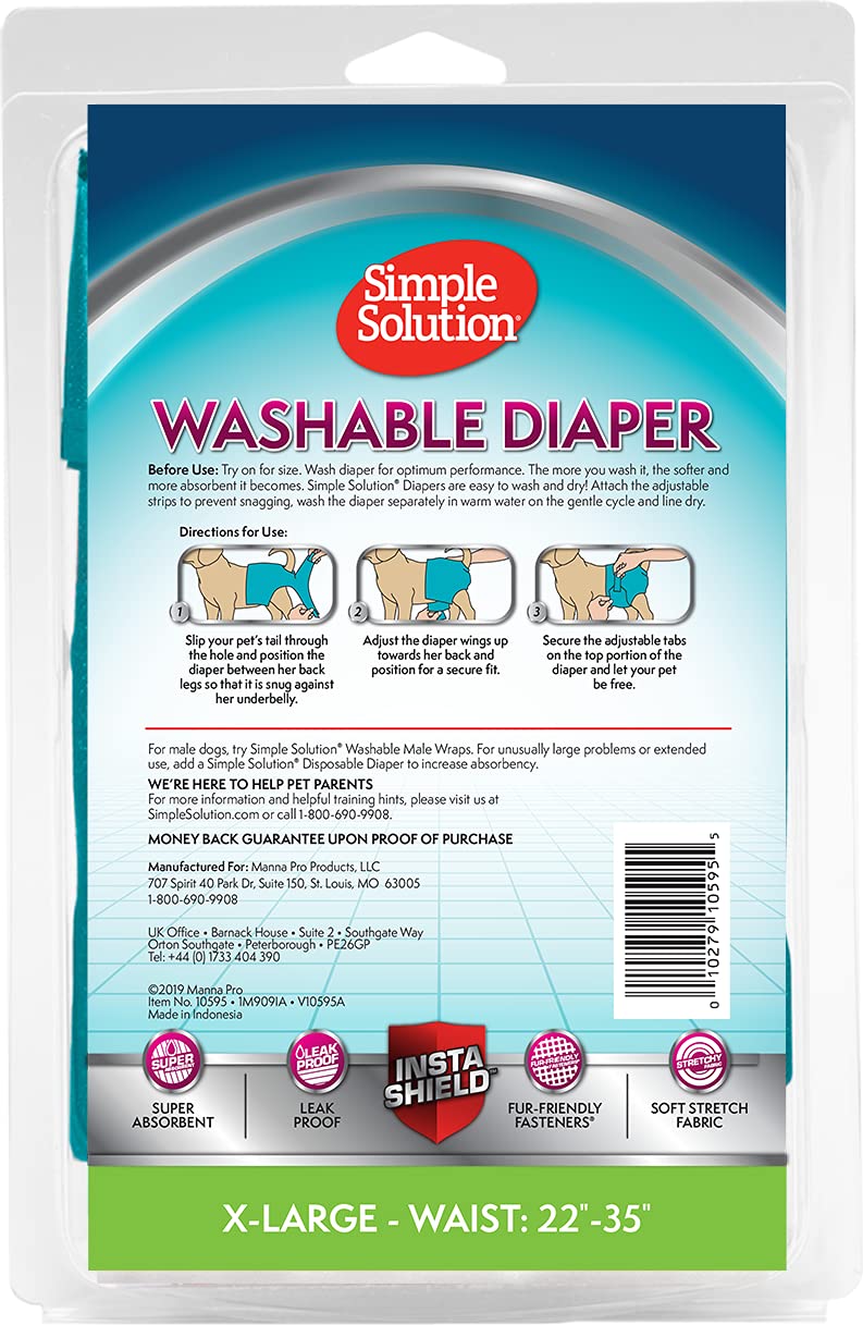 Simple Solution Washable Reusable Female Dog Diapers X-Large - BeesActive Australia