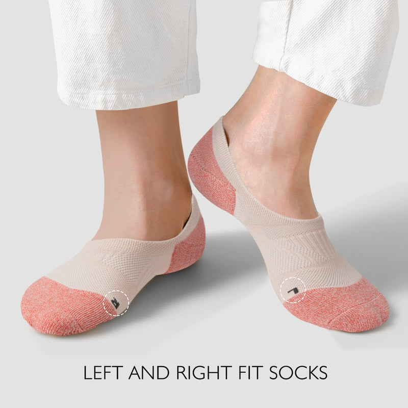 Gonii No Show Socks Womens Athletic Compression Running Low Cut Cushioned Socks 5-Pairs 7-10 5 Pairs Mood Boosting Colors - BeesActive Australia