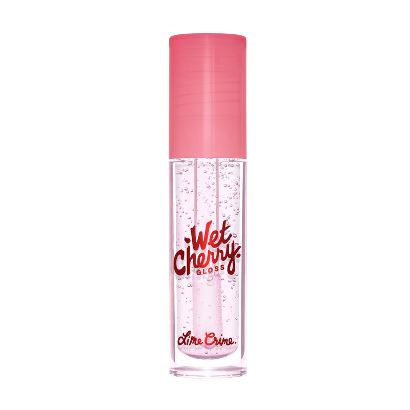 Lime Crime Wet Cherry Lip Gloss, Extra Poppin - Clear - High Shine, Non-Sticky Gloss - Cherry Scent - Lightweight Ultra Glossy Sheen - Won't Bleed or Crease - Vegan - 0.10 fl oz - BeesActive Australia