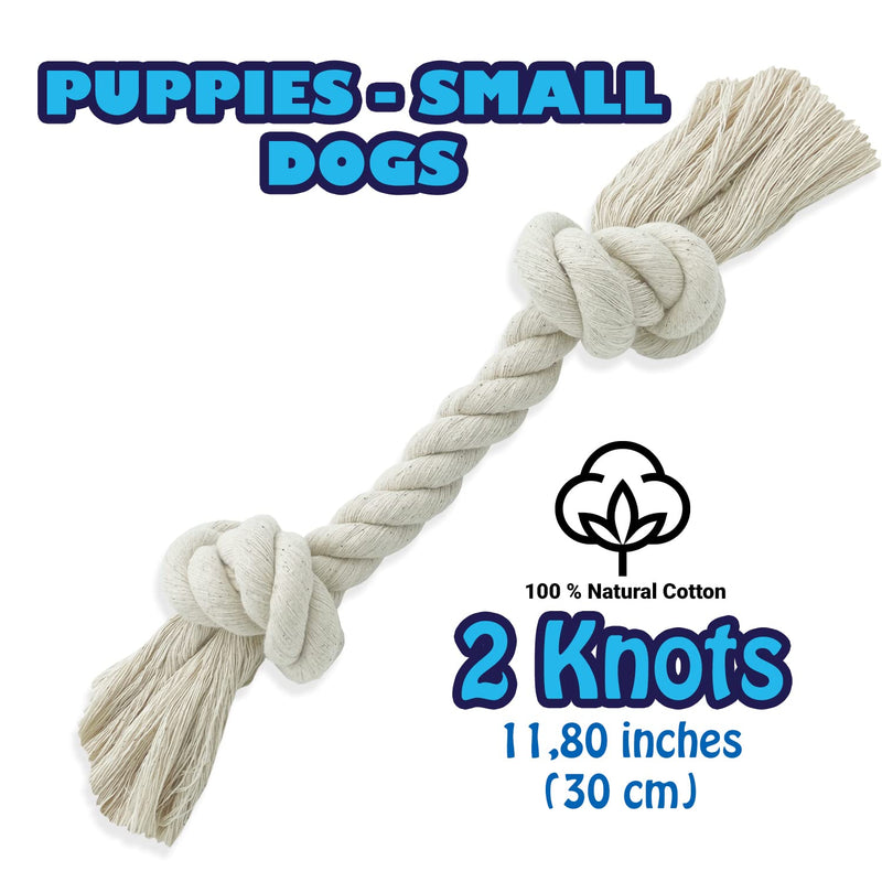 Barida Pet Tough Dog Rope Toys – Chew Toys. Premium and Non Toxic Cotton Almost Indestructible Dog Toys. Interactive Toys, Aggressive Chewers, Tug of War, Teeth Cleaning, Puppy Toys Small (11.80") - BeesActive Australia