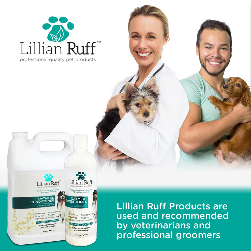 Lillian Ruff Calming Oatmeal Pet Conditioner for Dry Skin & Itch Relief with Aloe & Hydrating Essential Oils - Replenish Moisture & Deodorize - Soothing Conditioning for Normal/Sensitive Skin 16 oz. - BeesActive Australia