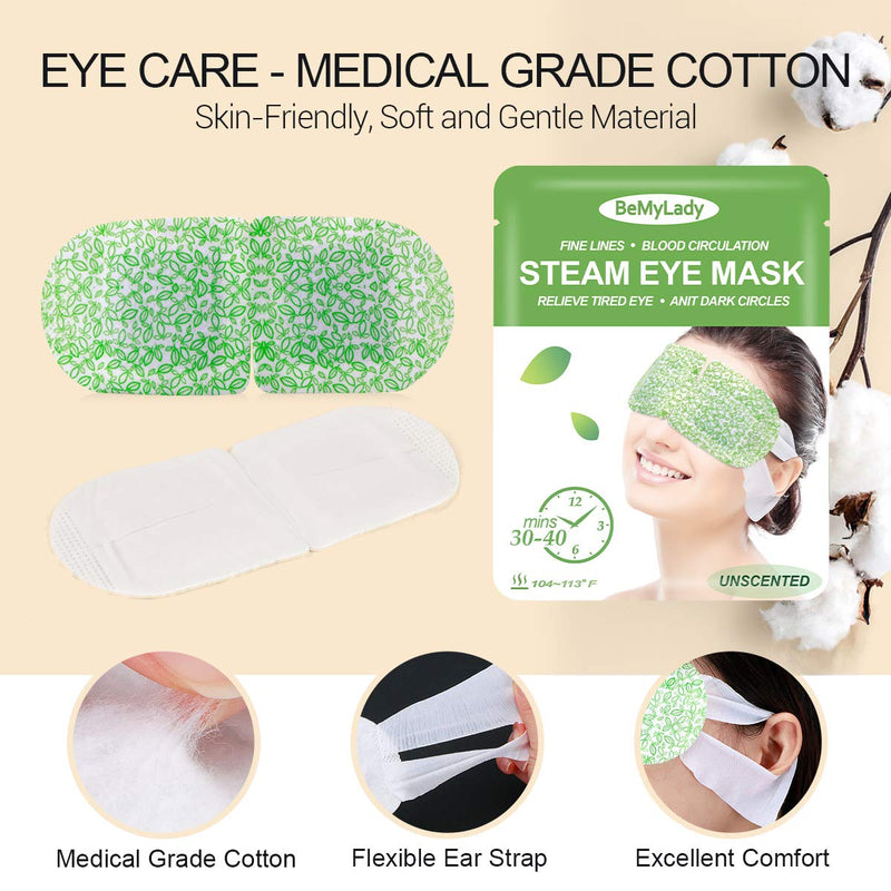 16 Packs Steam Eye Masks for Dry Eyes, SPA Warm Eye Mask, Relief Eye Fatigue Hot Sleep Eye Mask for Puffy Eyes Mask, Disposable Moist Heating Compress Pads for Sleeping- Unscented - BeesActive Australia