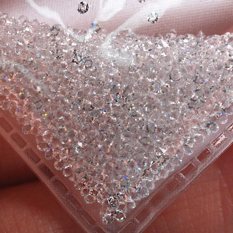 5000Pcs Ultra Mini 1.1mm Flatback Diamond Glass Rhinestones Beads Iridescent Crystals Long Lasting AB Shine For Nail Art Beauty Makeup Phone DIY Crafts; Impossibly Tiny (Crystal) Crystal - BeesActive Australia